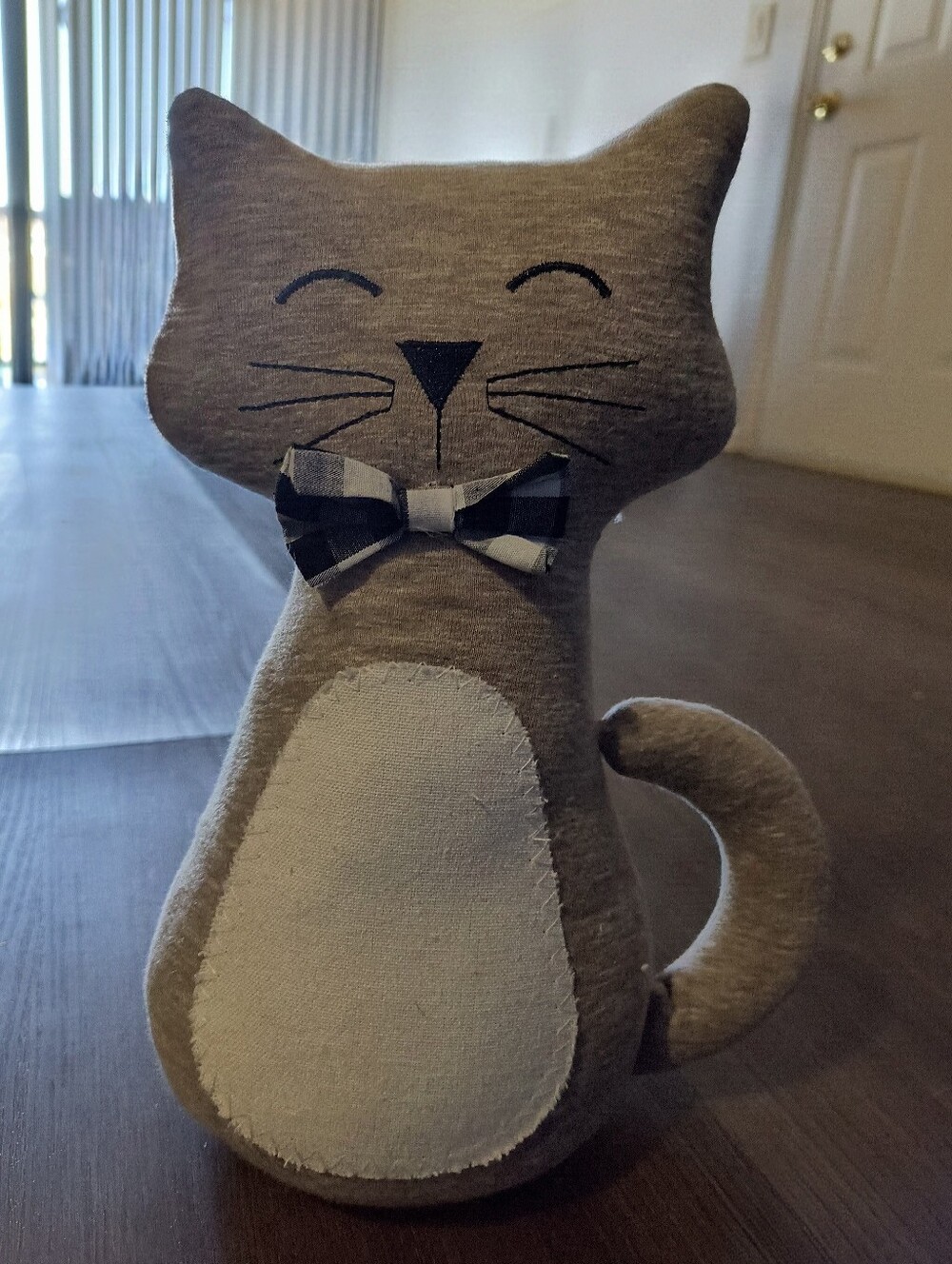 Cat Fabric Weighted Door Stop 